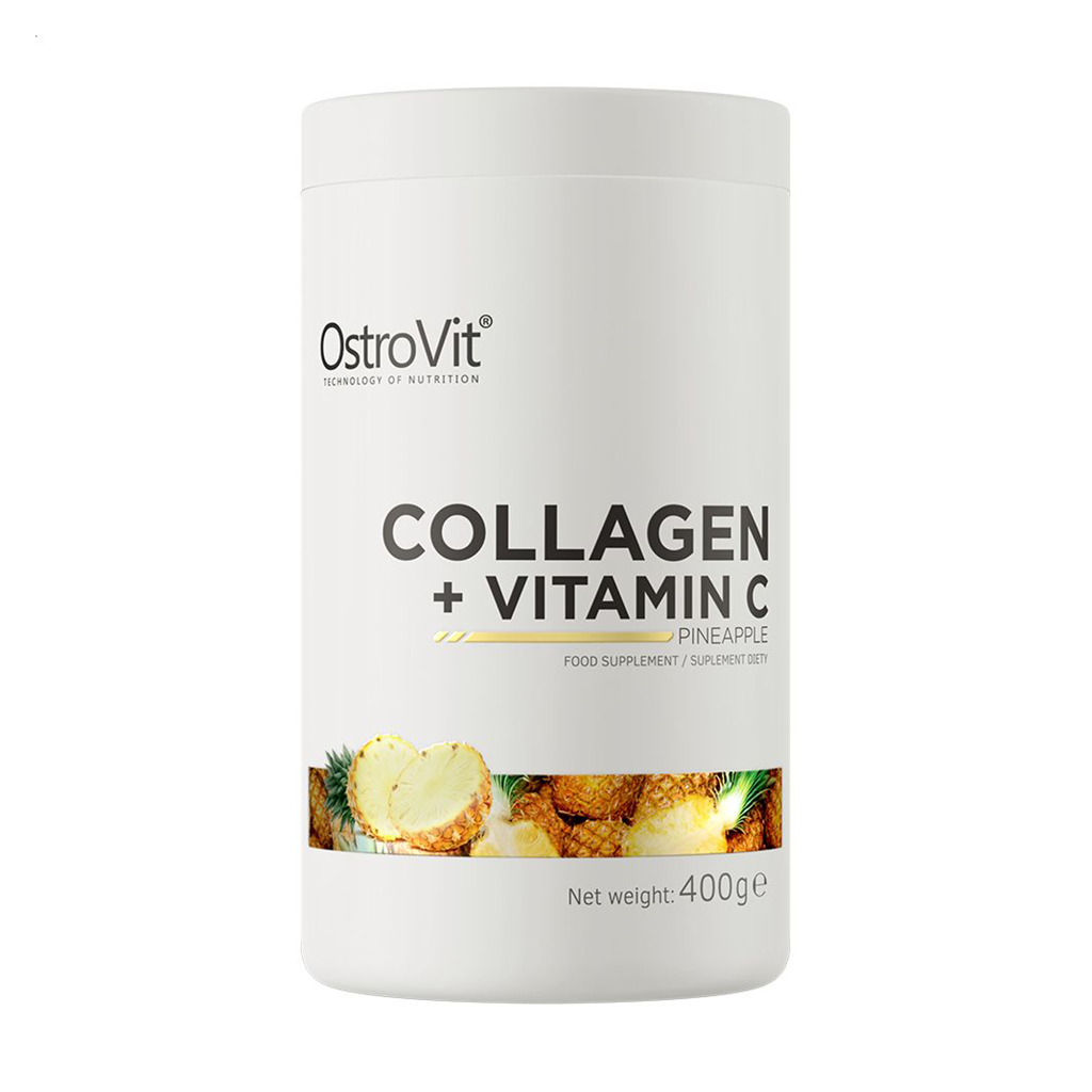 Колаген та вітамін С OstroVit С Collagen + Vitamin C зі смаком ананасу, в порошку, 400 г